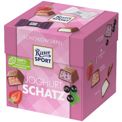Продуктови Категории Шоколади Ritter Sport шоколадови кубчета йогурт Съкровище 22 бр